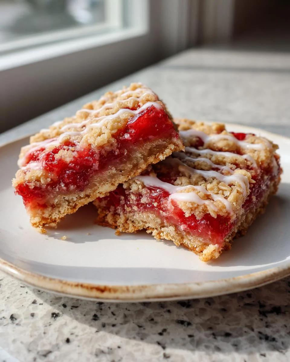 Buttery Strawberry Rhubarb Bars - detail 4