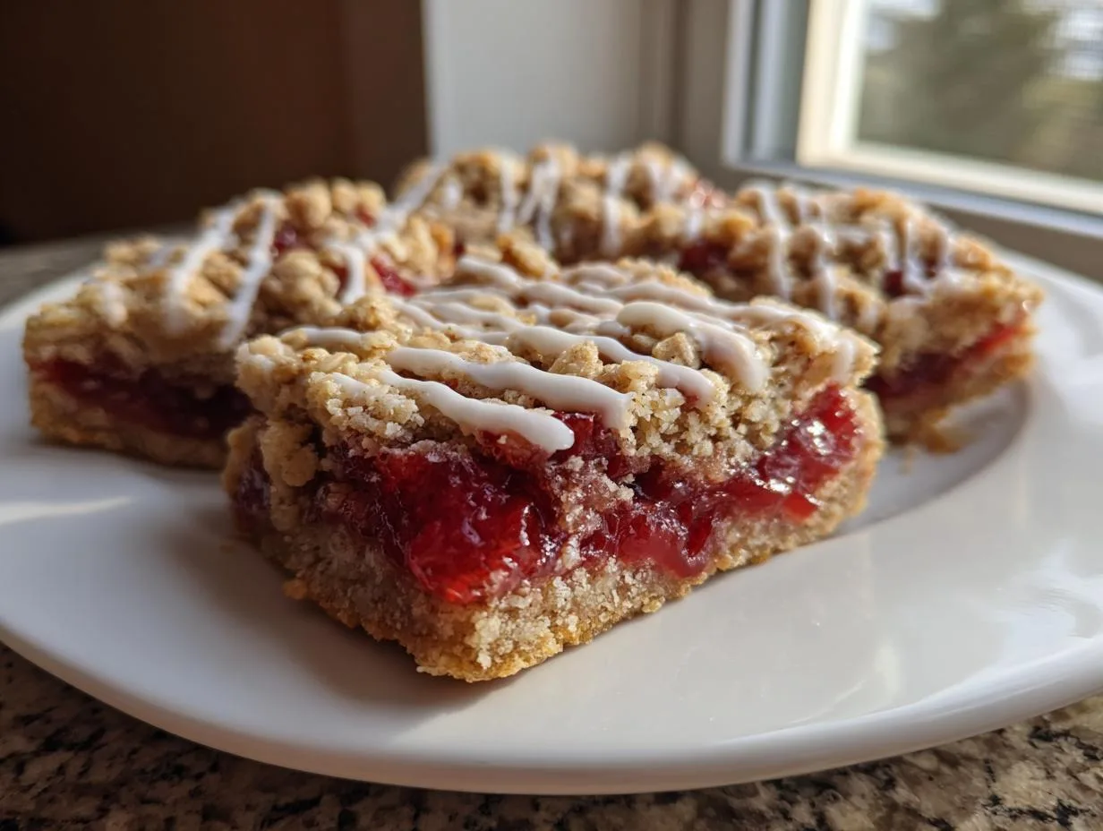 Irresistible Buttery Strawberry Rhubarb Bars in Just 5 Steps