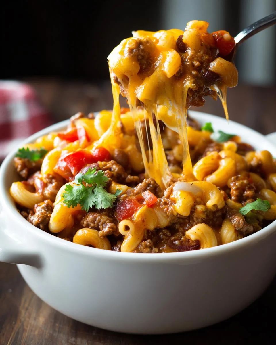 Cheesy Chili Mac Crockpot - detail 1