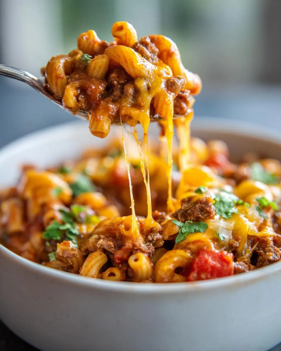 Cheesy Chili Mac Crockpot - detail 2