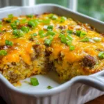 Cheesy Egg Rice Breakfast Bake