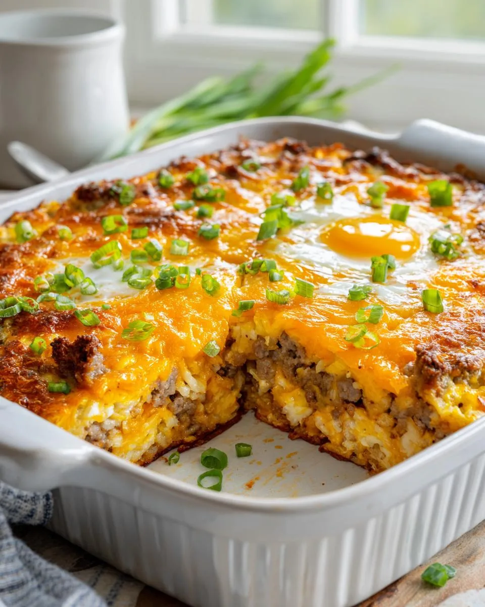 Cheesy Egg Rice Breakfast Bake - detail 2