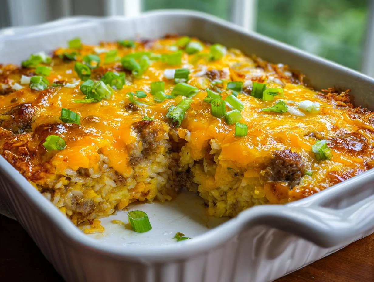 Irresistible Cheesy Egg Rice Breakfast Bake in 45 Minutes