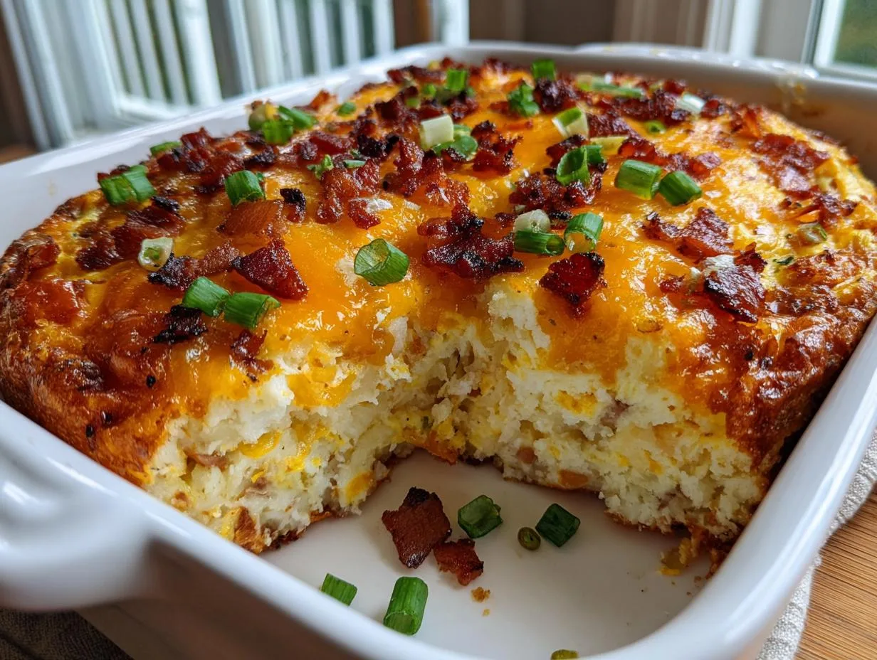 Irresistible Cheesy Potato Egg Breakfast Bake in 35 Minutes