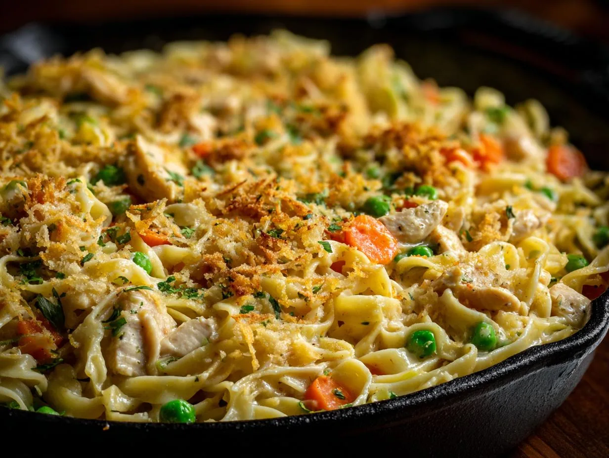 35-Minute Chicken Noodle Skillet: Crispy Comfort That Wins Hearts