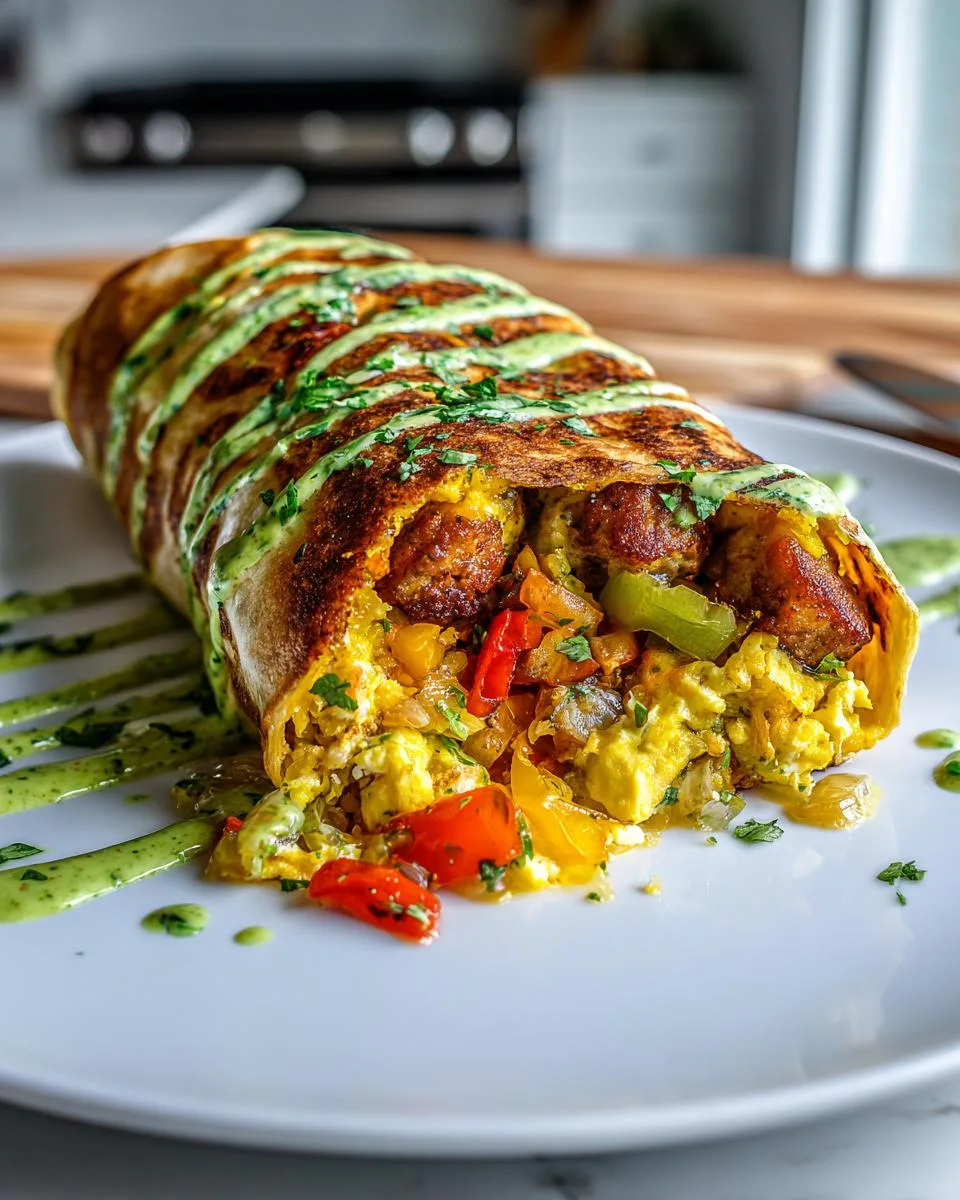Chicken Sausage Breakfast Burritos - detail 3