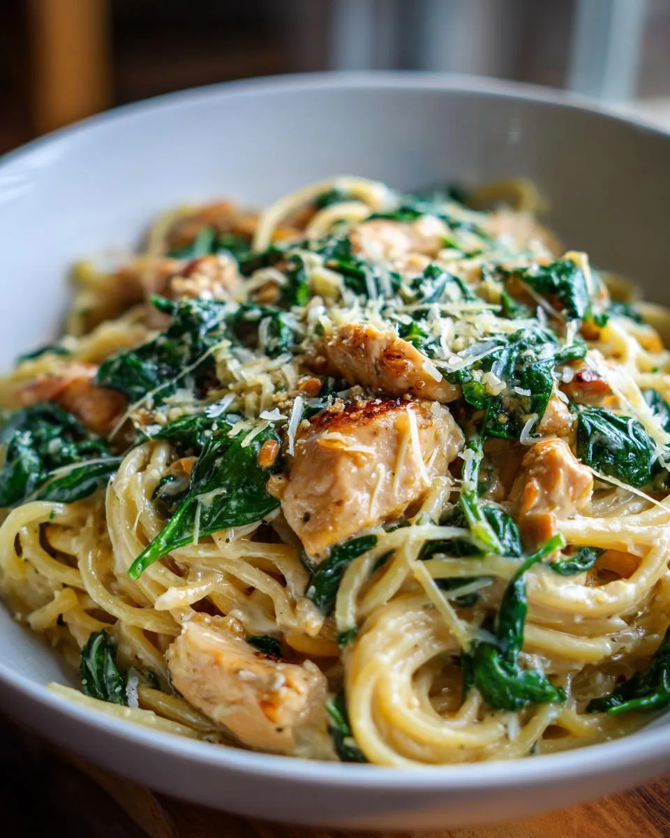 Creamy Spinach Chicken Pasta - detail 2