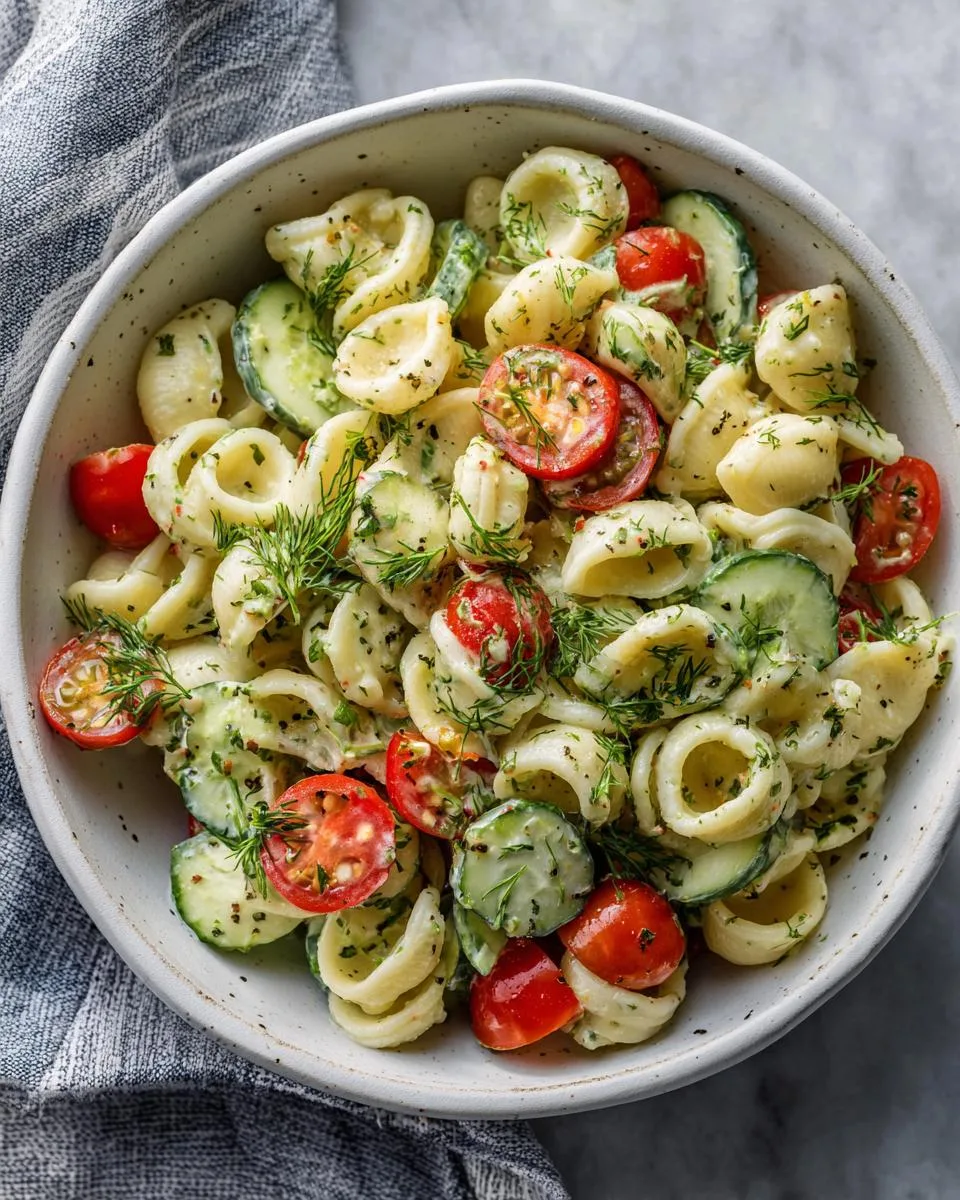 Cucumber Dill Pasta Salad Recipe - detail 4