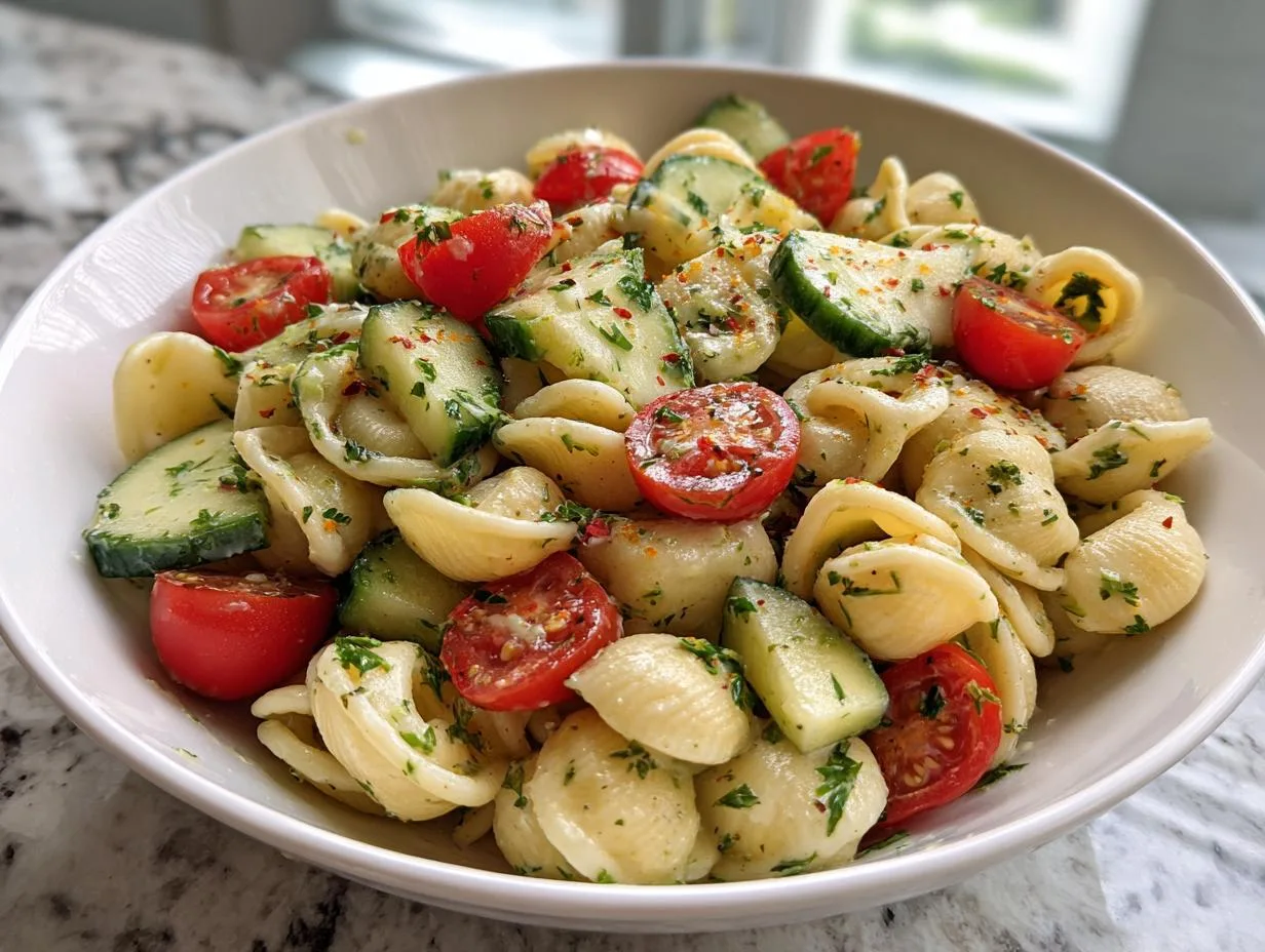 Refreshing Cucumber Dill Pasta Salad Recipe in Just 15 Minutes