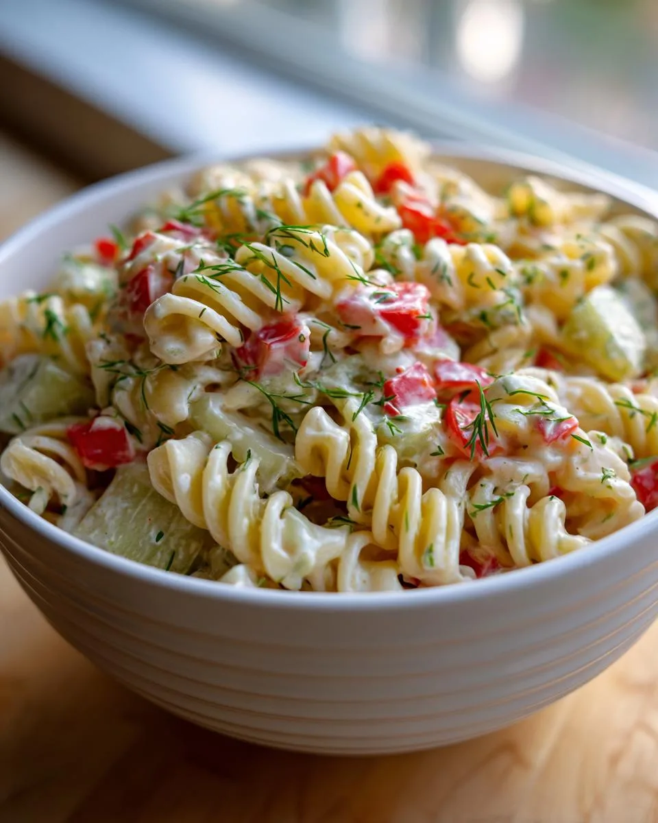 Dill Pickle Pasta Salad Recipe - detail 4