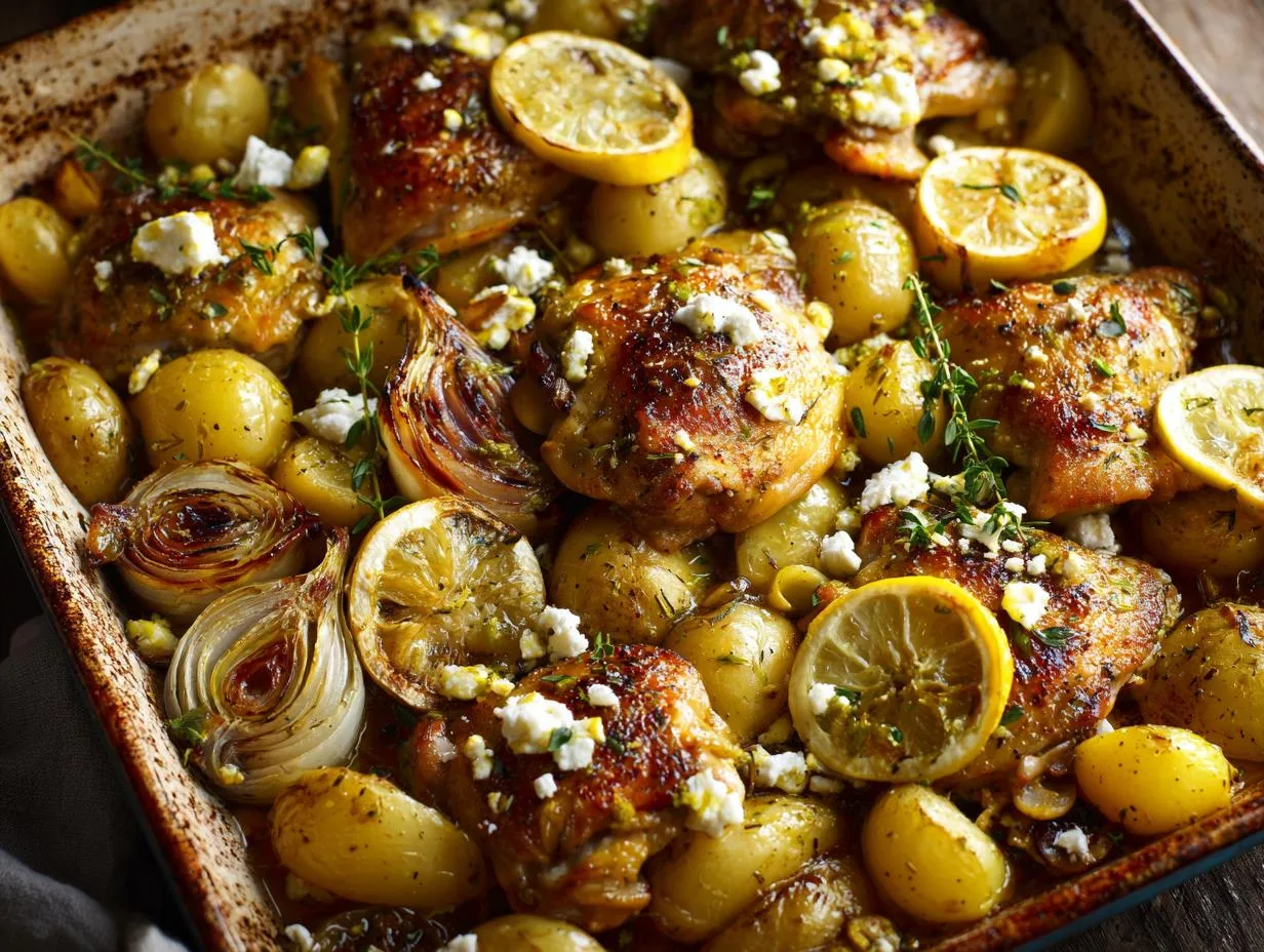 Irresistible 6-Ingredient Garlic Butter Chicken Potato Bake