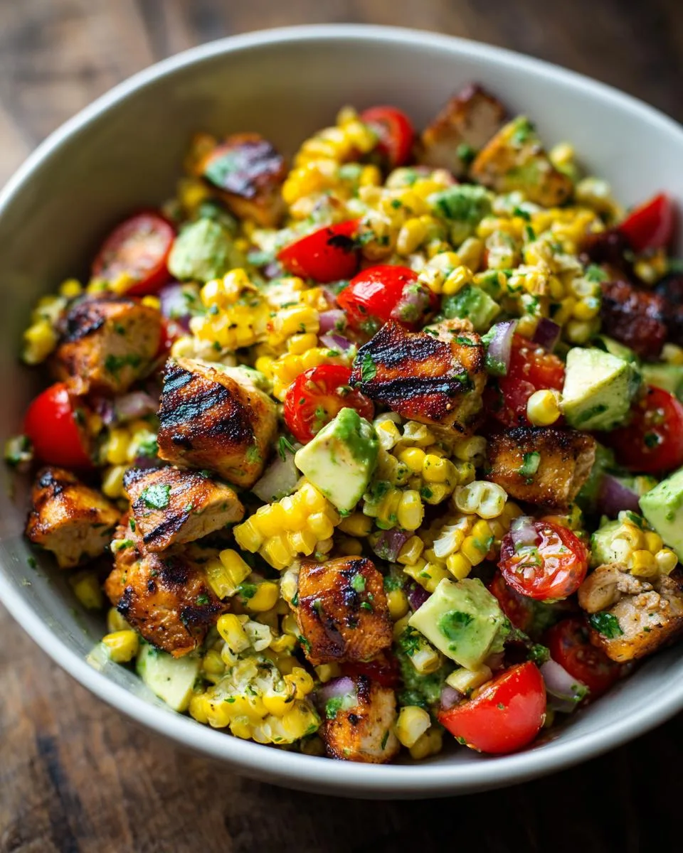Grilled Chicken Corn Salad - detail 2