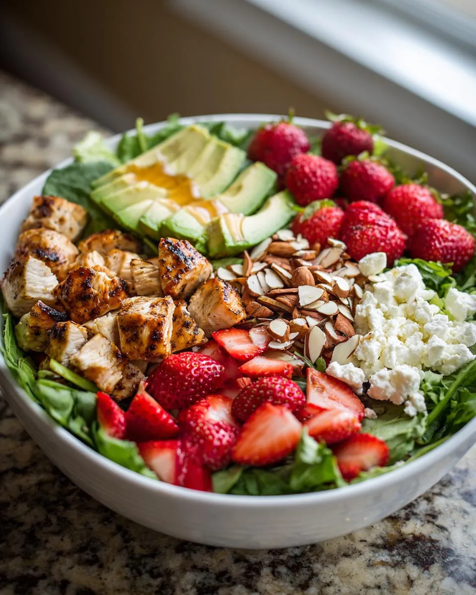 Grilled Strawberry Feta Chicken Salad - detail 2