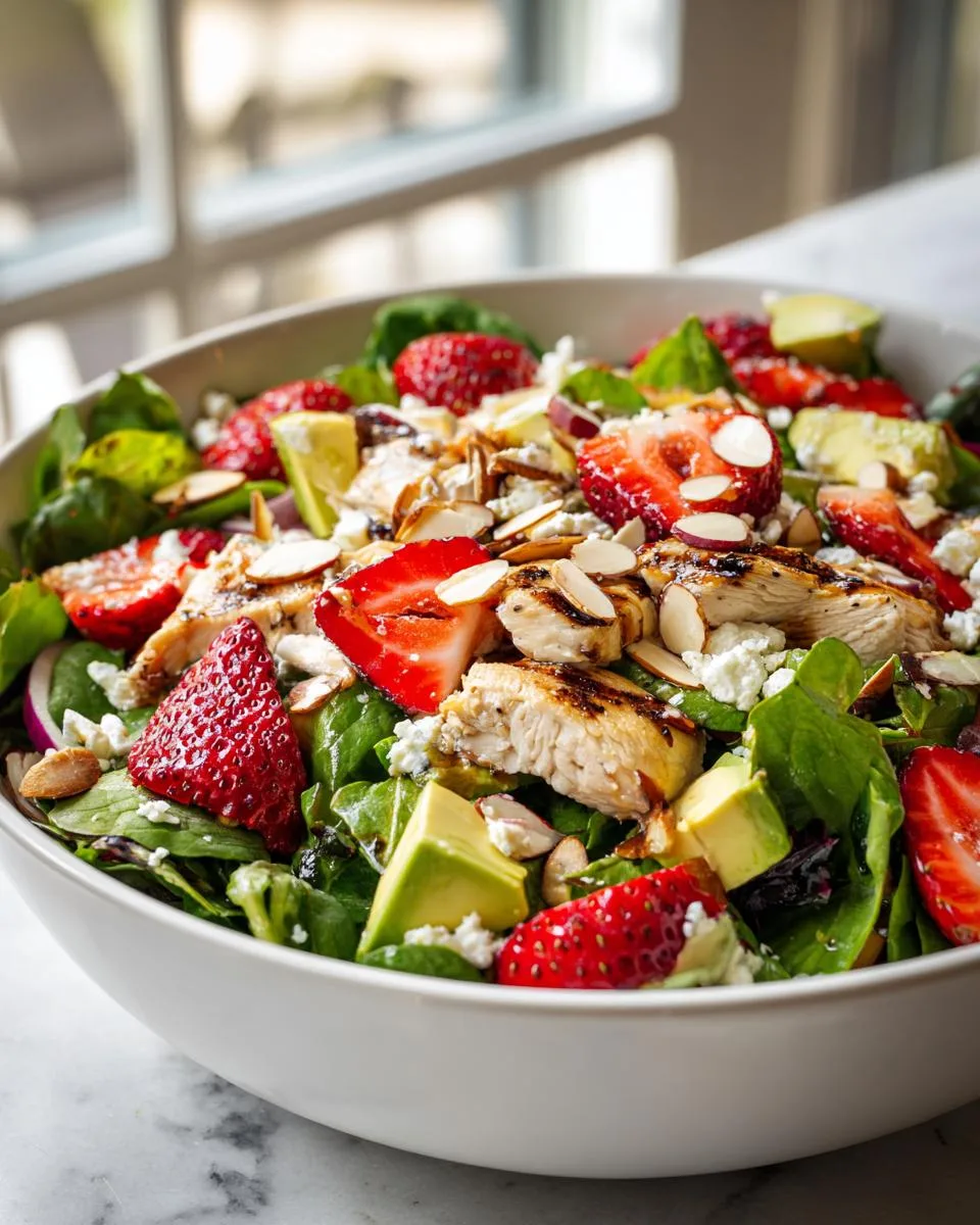 Grilled Strawberry Feta Chicken Salad - detail 3
