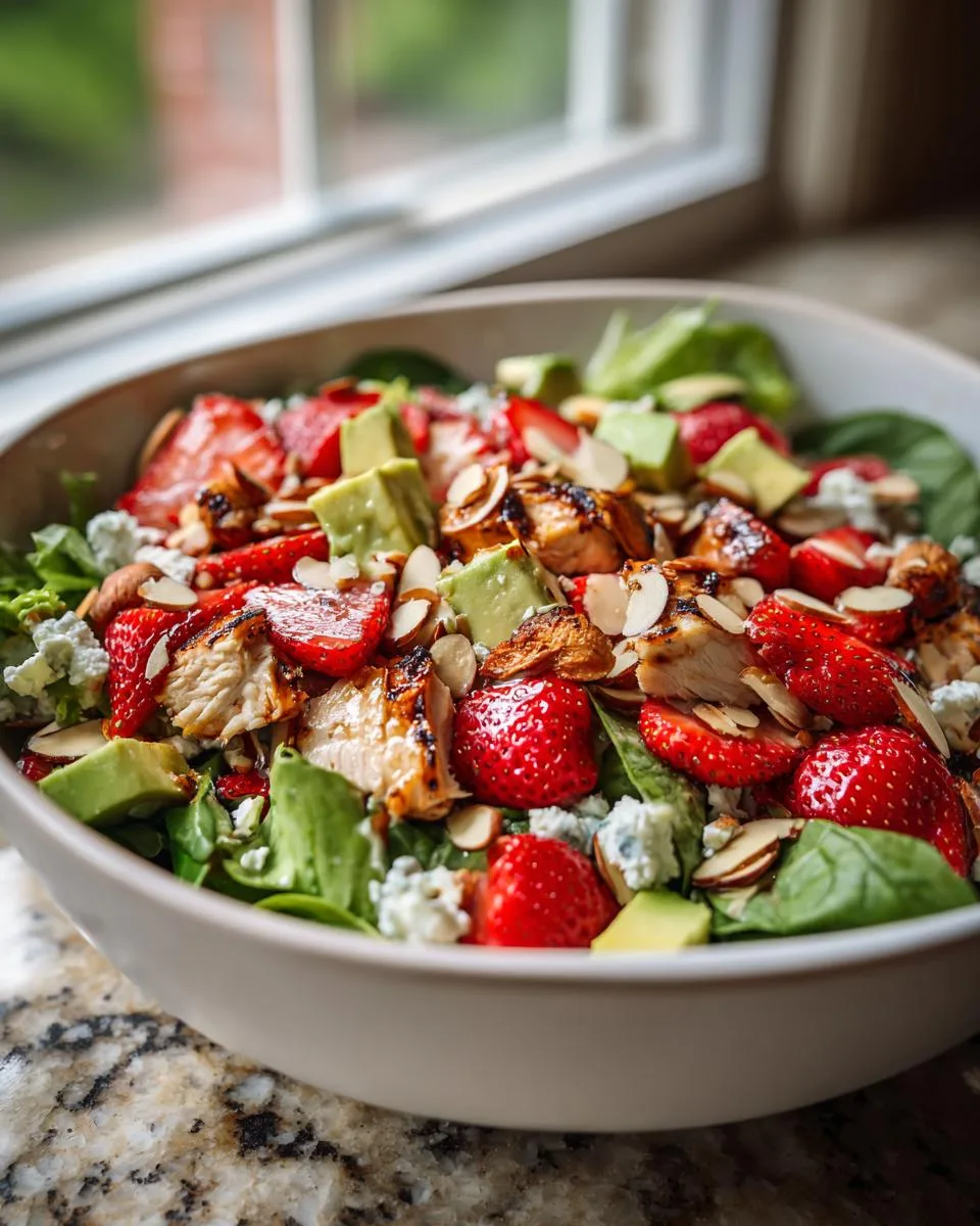 Grilled Strawberry Feta Chicken Salad - detail 4