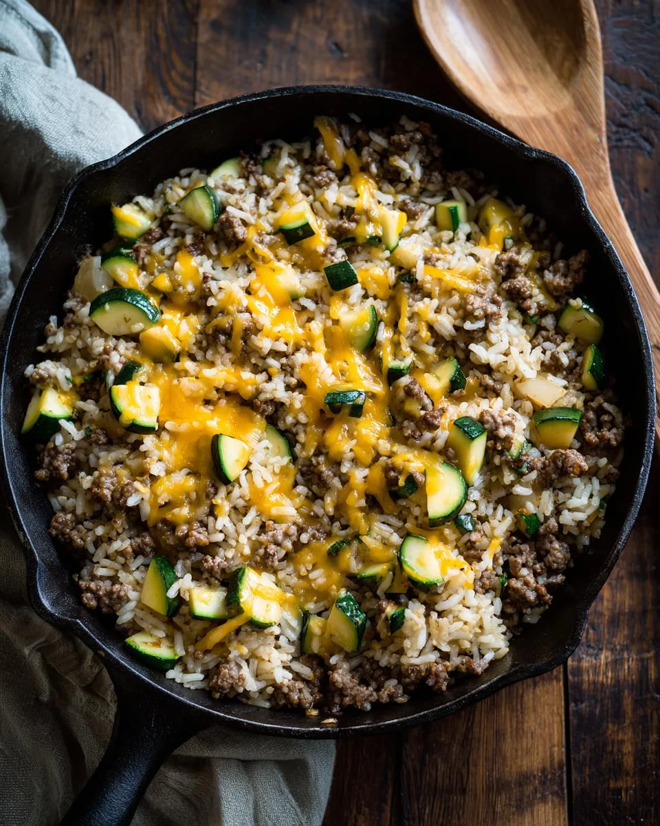 Ground Beef Zucchini Rice Skillet - detail 1