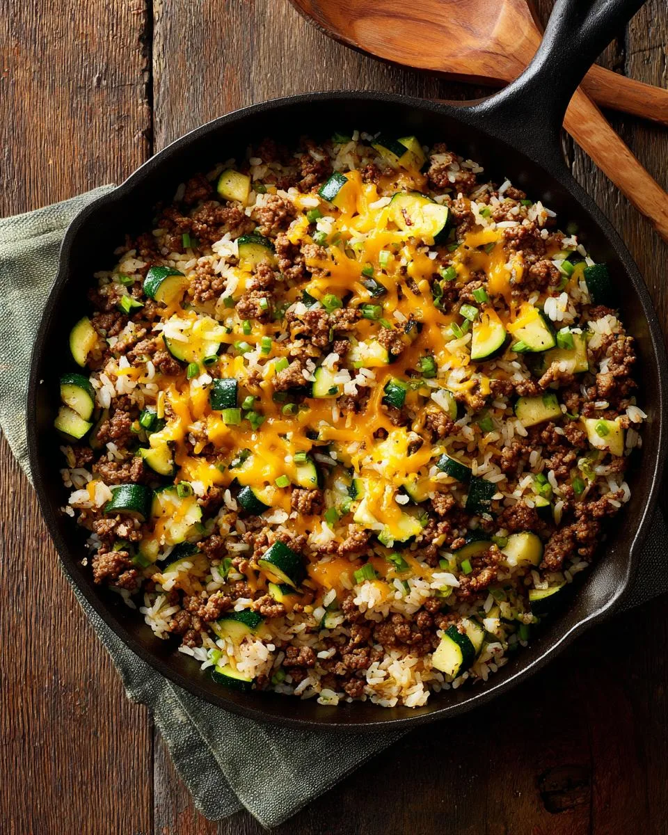 Ground Beef Zucchini Rice Skillet - detail 2