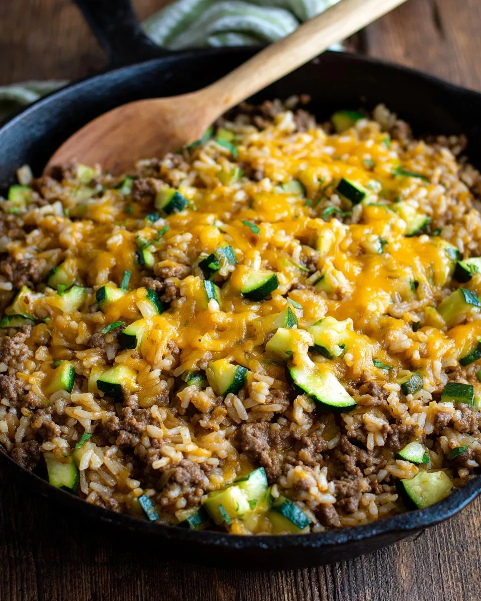 Ground Beef Zucchini Rice Skillet - detail 3
