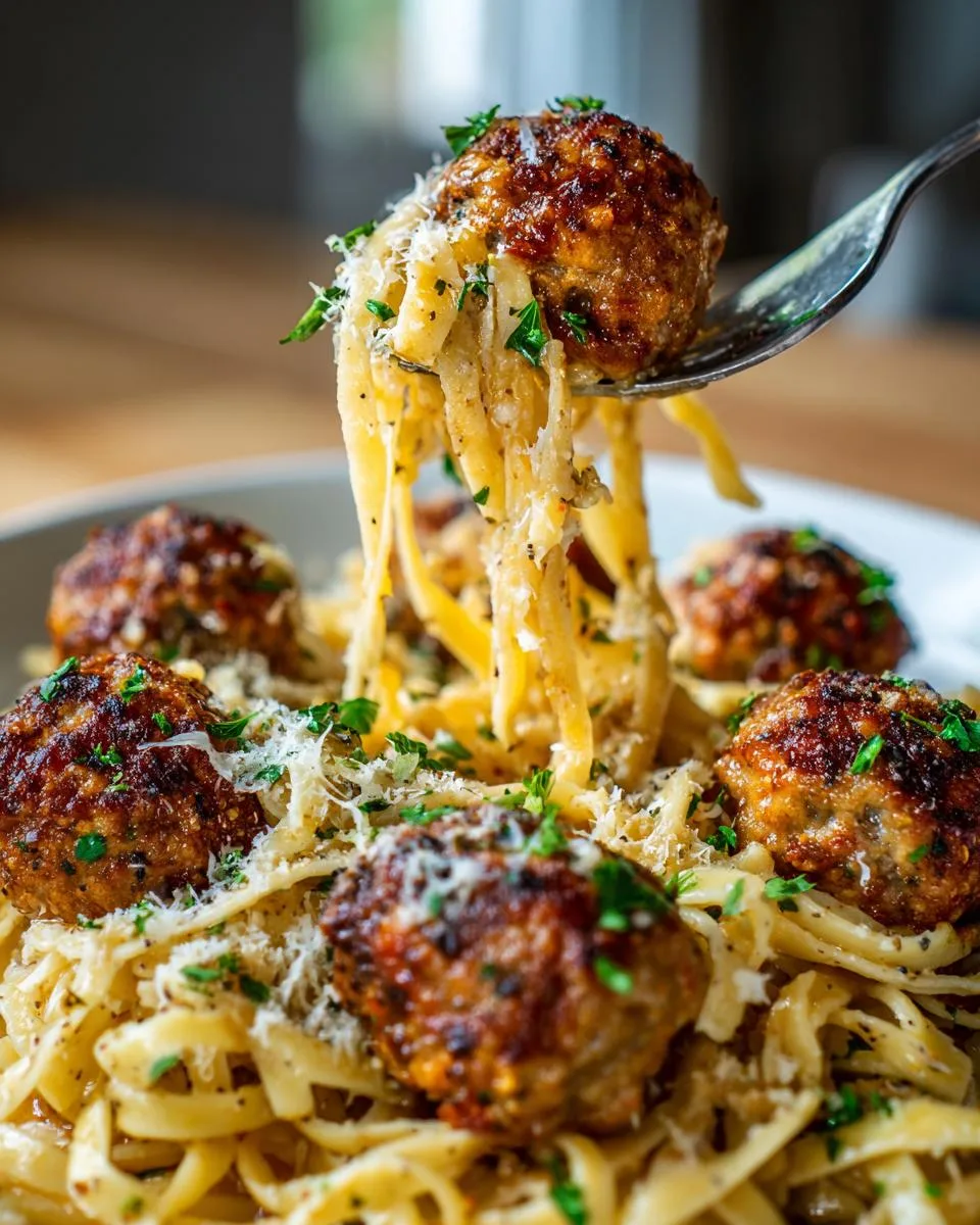 Italian Meatballs Parmesan Noodles - detail 1