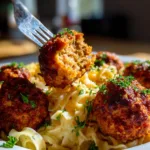 Italian Meatballs Parmesan Noodles