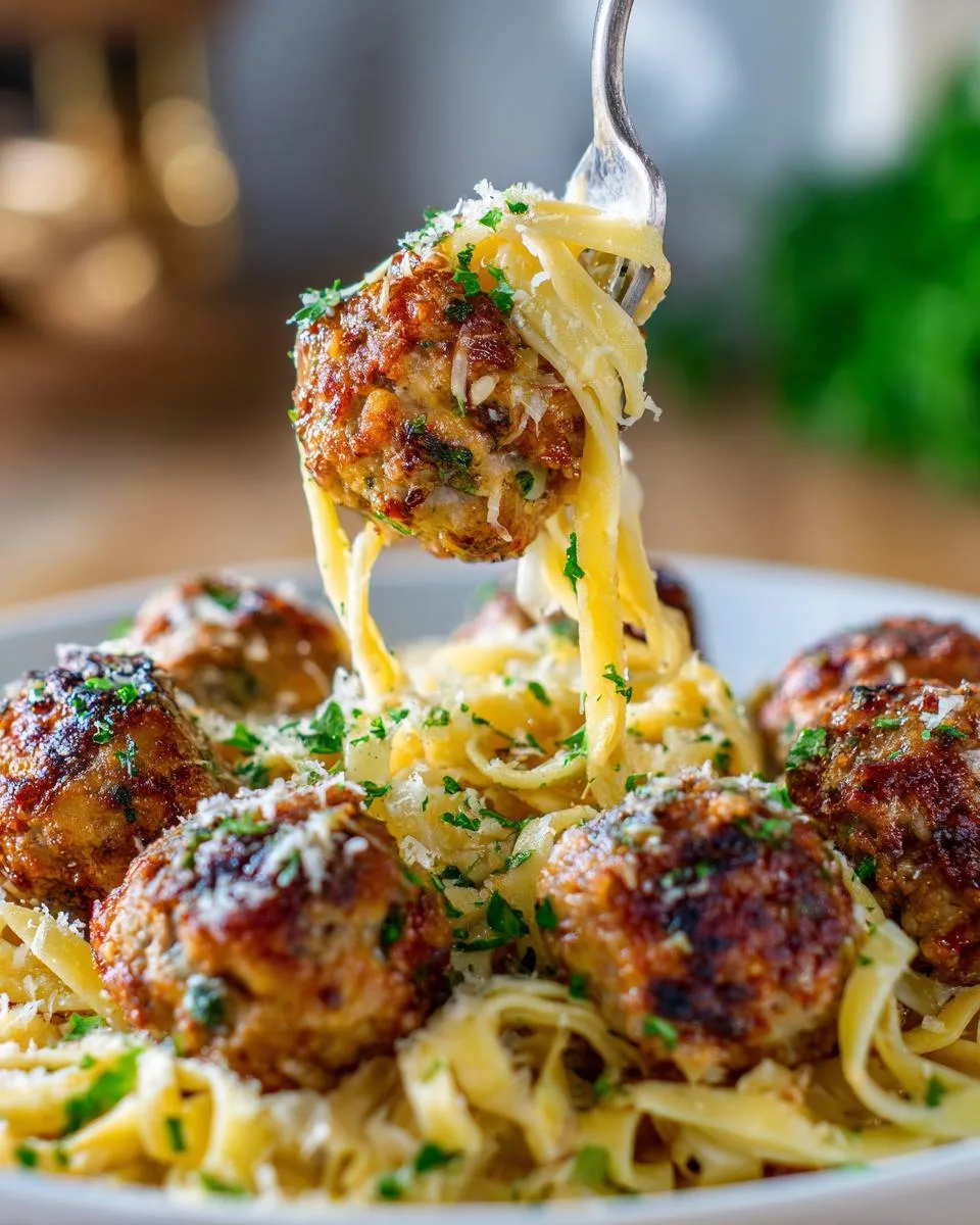 Italian Meatballs Parmesan Noodles - detail 4