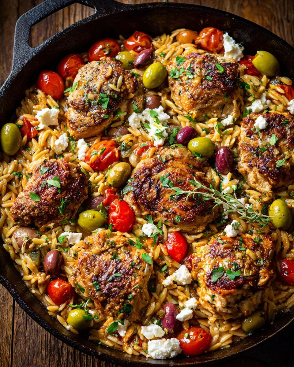 Mediterranean Chicken Orzo Skillet - detail 2