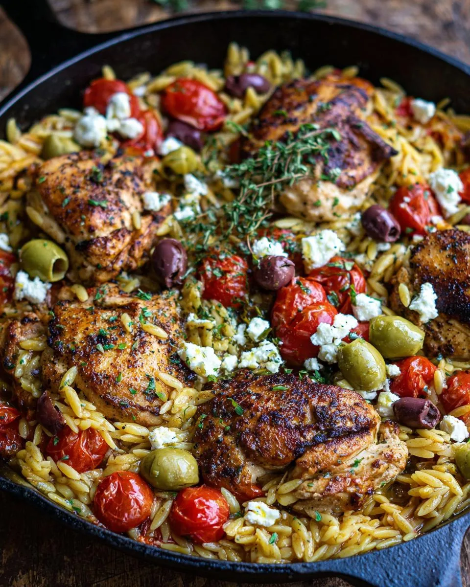 Mediterranean Chicken Orzo Skillet - detail 3