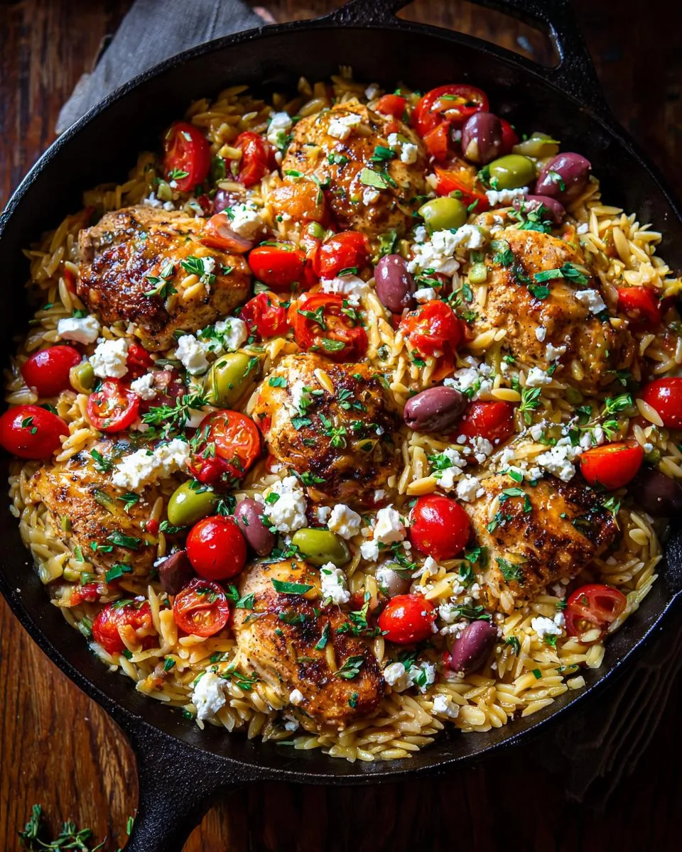 Mediterranean Chicken Orzo Skillet - detail 4