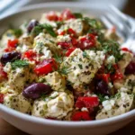 Mediterranean Feta Chicken Salad Bowl