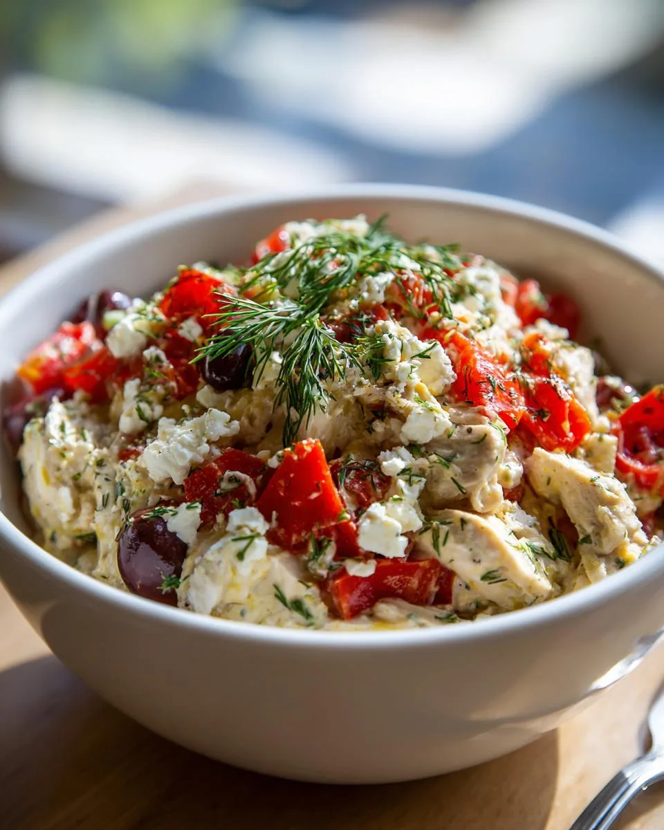 Mediterranean Feta Chicken Salad Bowl - detail 2