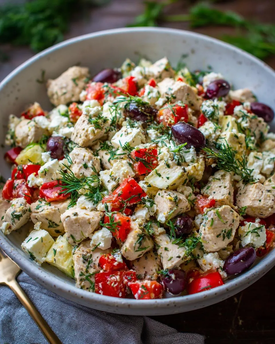 Mediterranean Feta Chicken Salad Bowl - detail 3