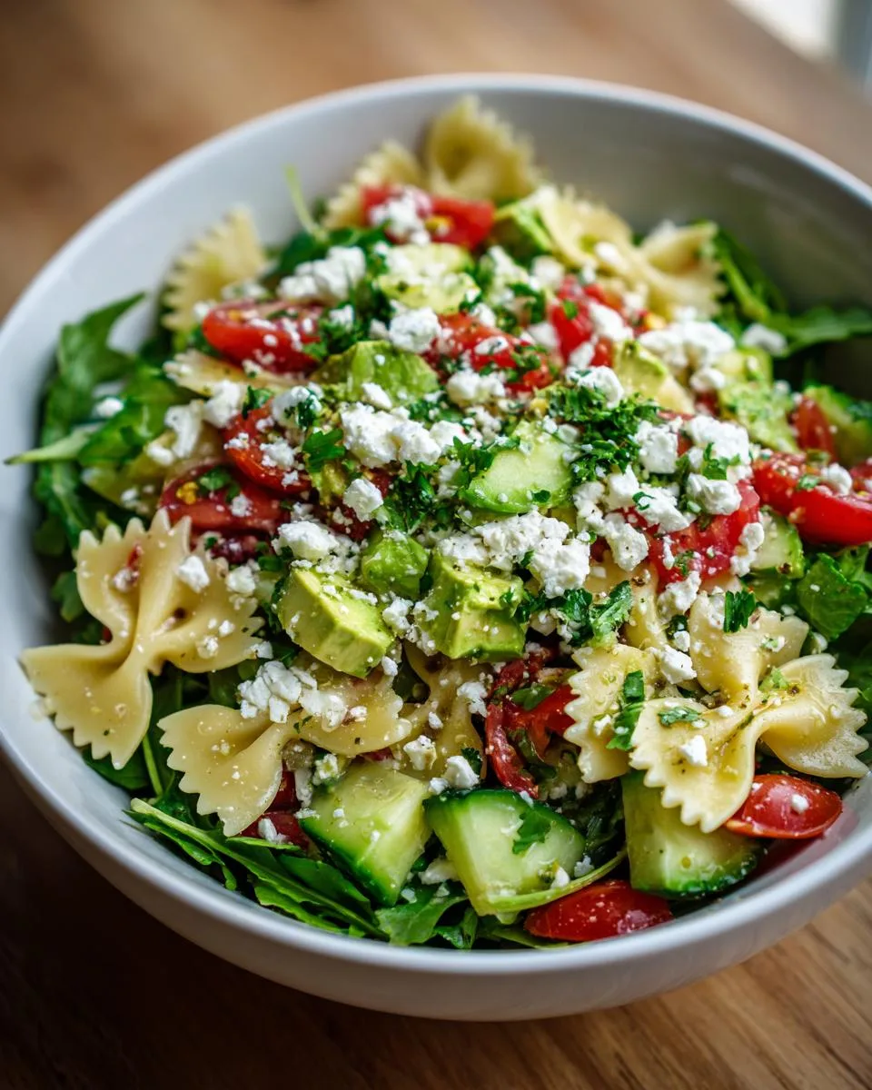 Mediterranean Feta Pasta Salad Bowl - detail 2