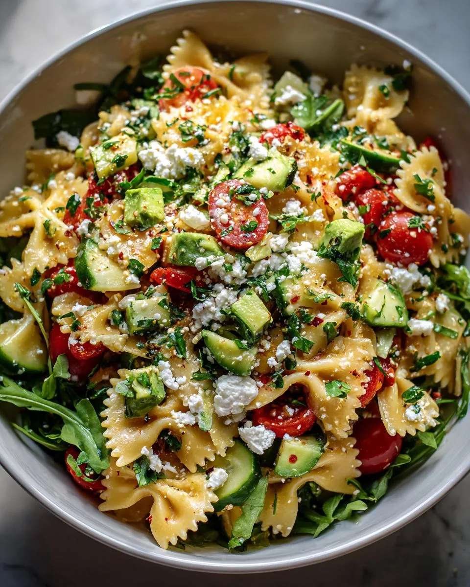 Mediterranean Feta Pasta Salad Bowl - detail 3