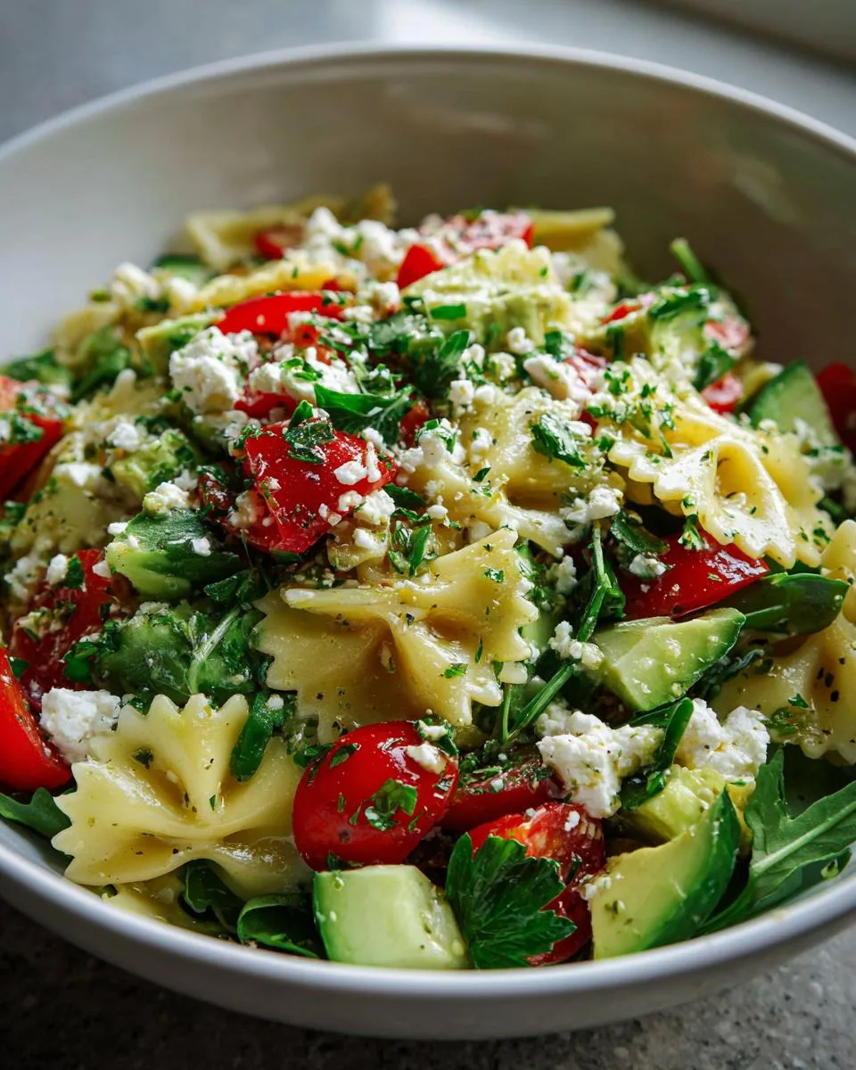 Mediterranean Feta Pasta Salad Bowl - detail 4