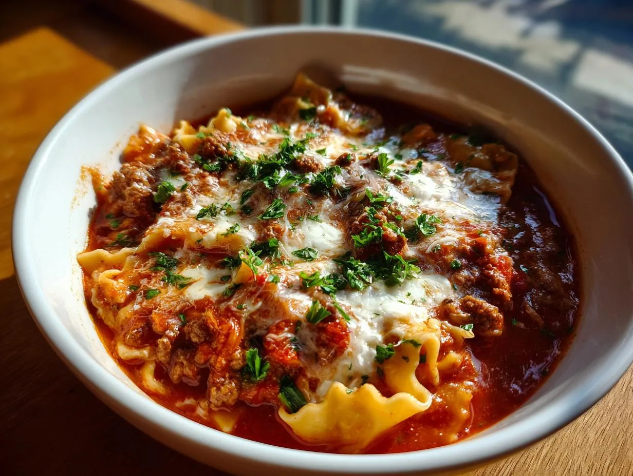 45-Minute One Pot Lasagna Soup That Tastes Like Heaven