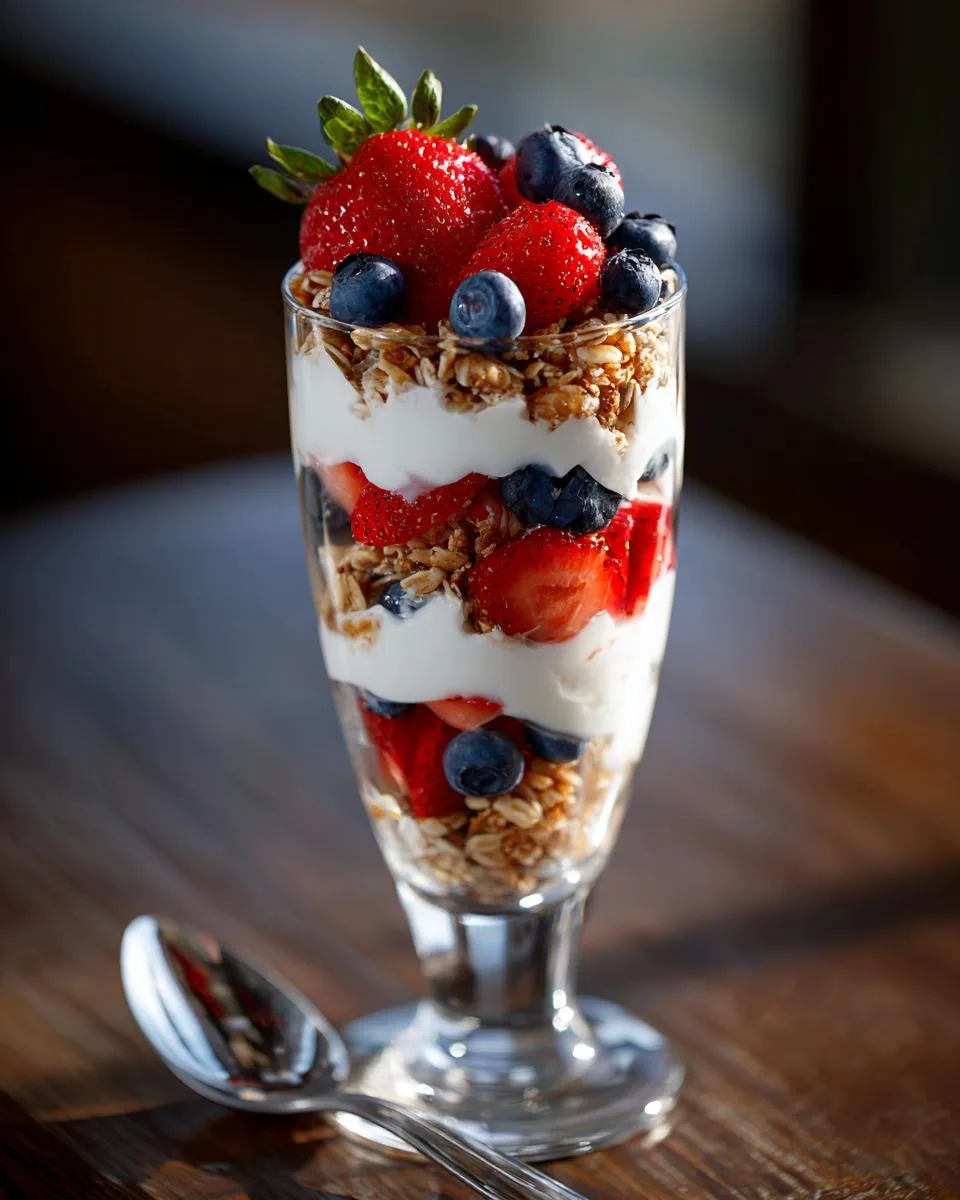 Patriotic Berry Breakfast Parfaits - detail 2