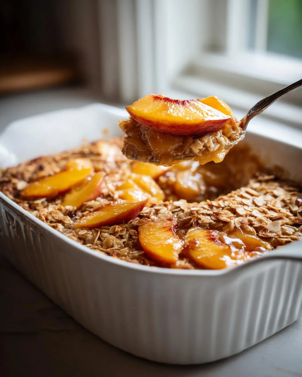 Peach Cobbler Baked Oatmeal - detail 2