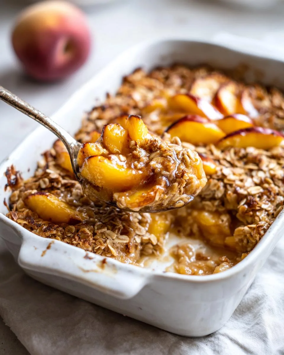 Peach Cobbler Baked Oatmeal - detail 3