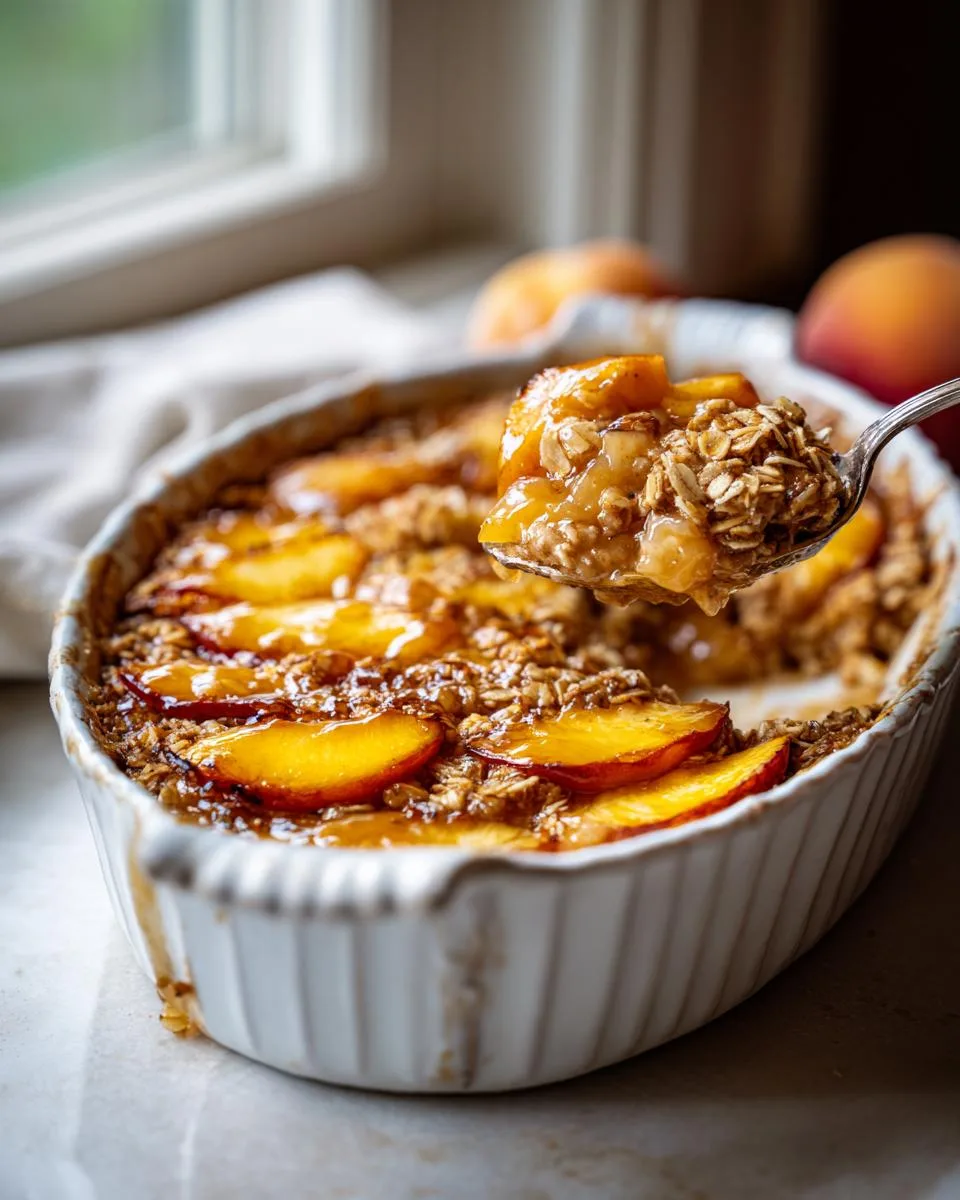 Peach Cobbler Baked Oatmeal - detail 4