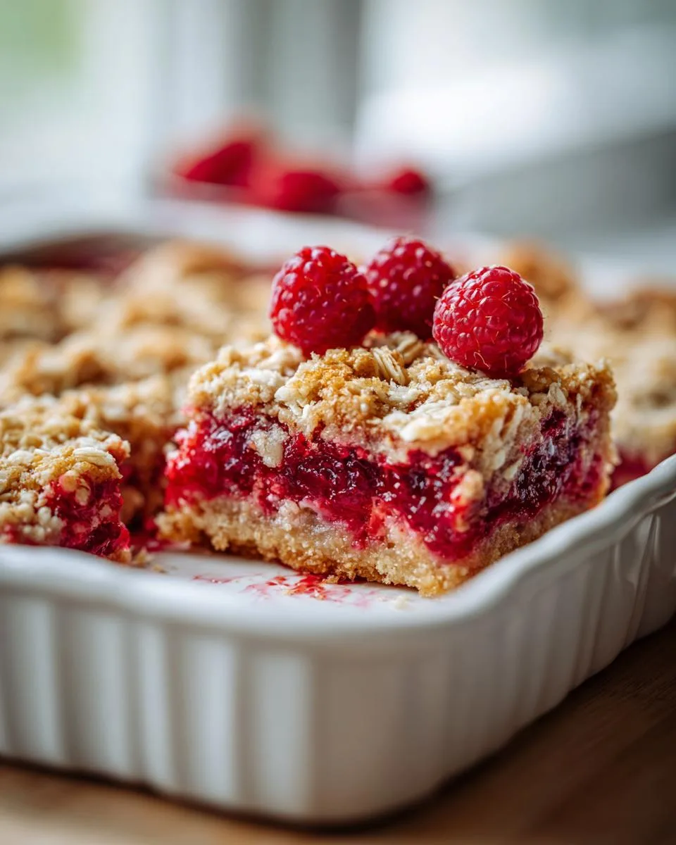 Raspberry Almond Crumble Bars - detail 3