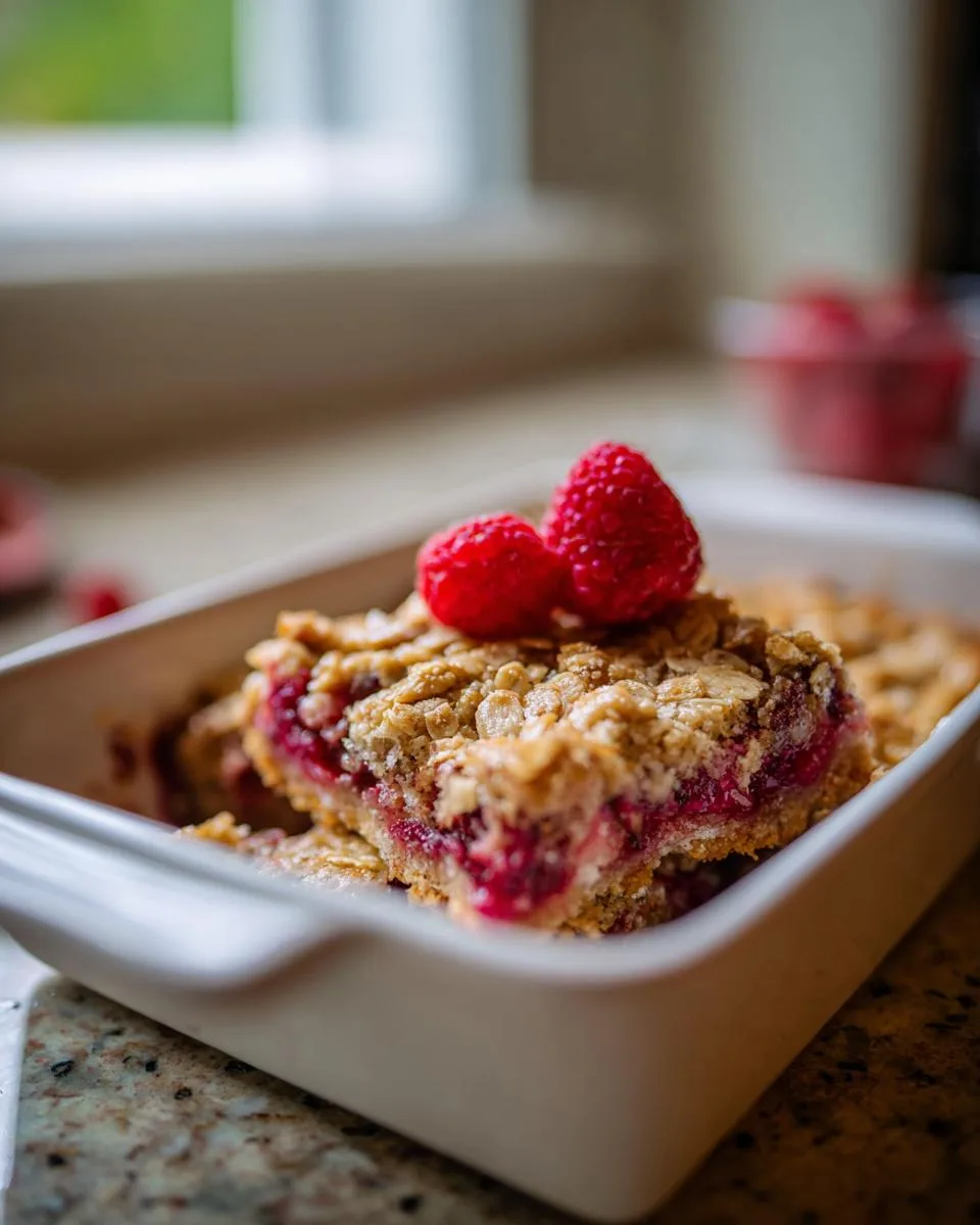 Raspberry Almond Crumble Bars - detail 4