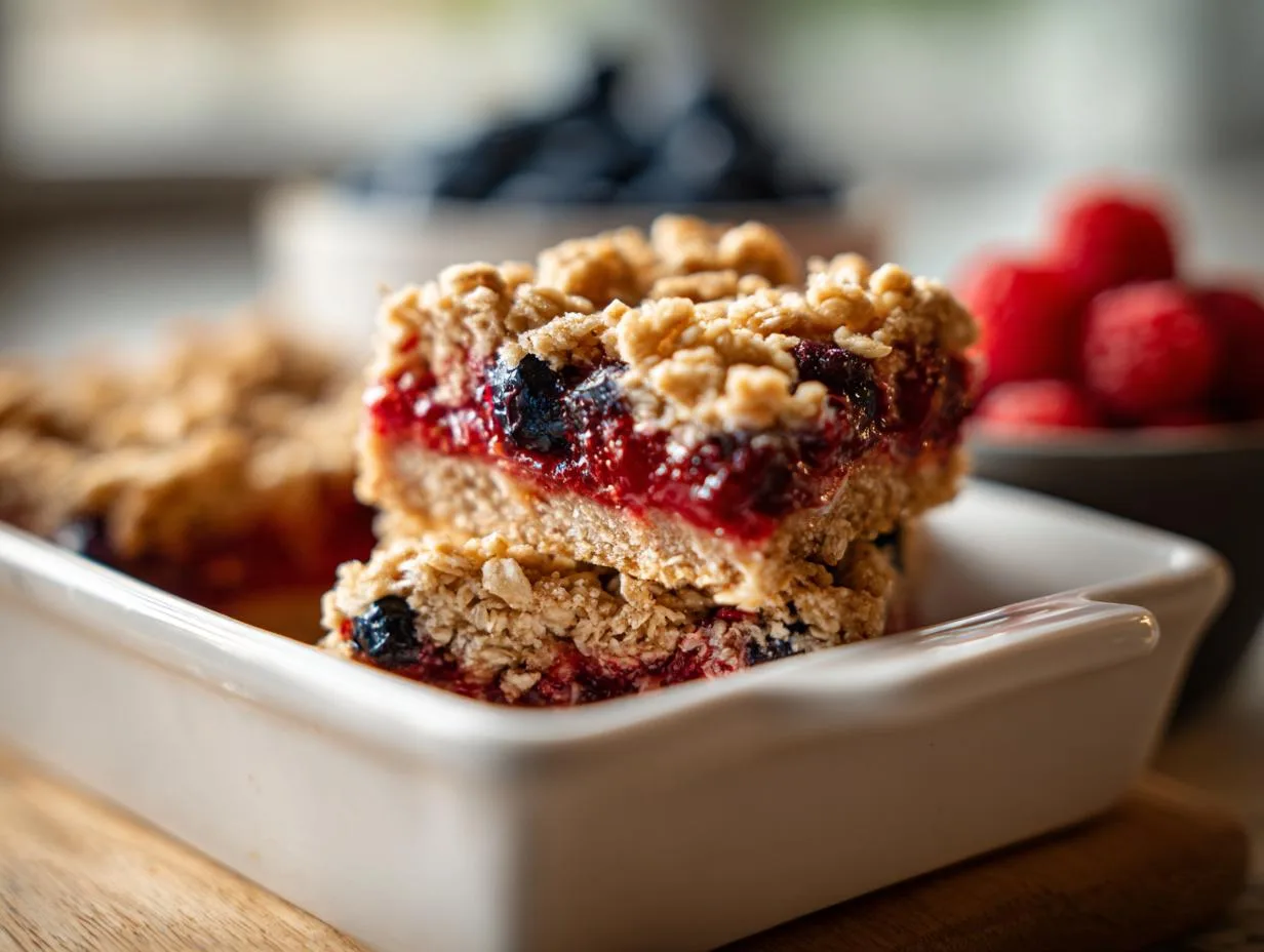 Irresistible Red White Blue Oat Bars in 30 Minutes