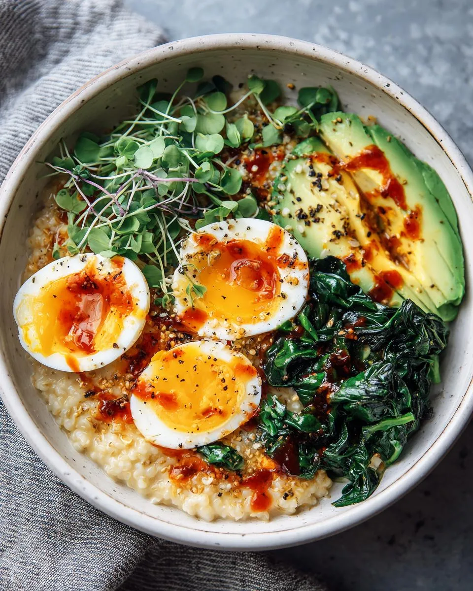 Savory Oatmeal Breakfast Bowls - detail 1