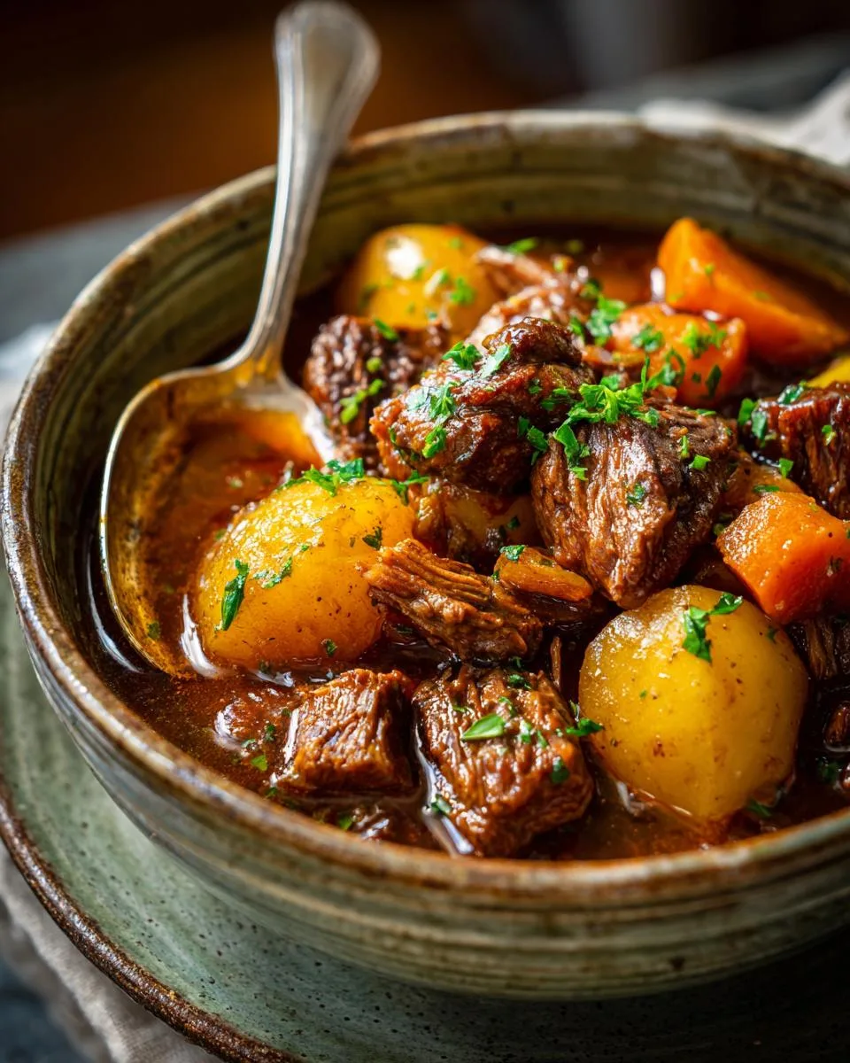 Slow Cooker Beef Potato Stew - detail 1