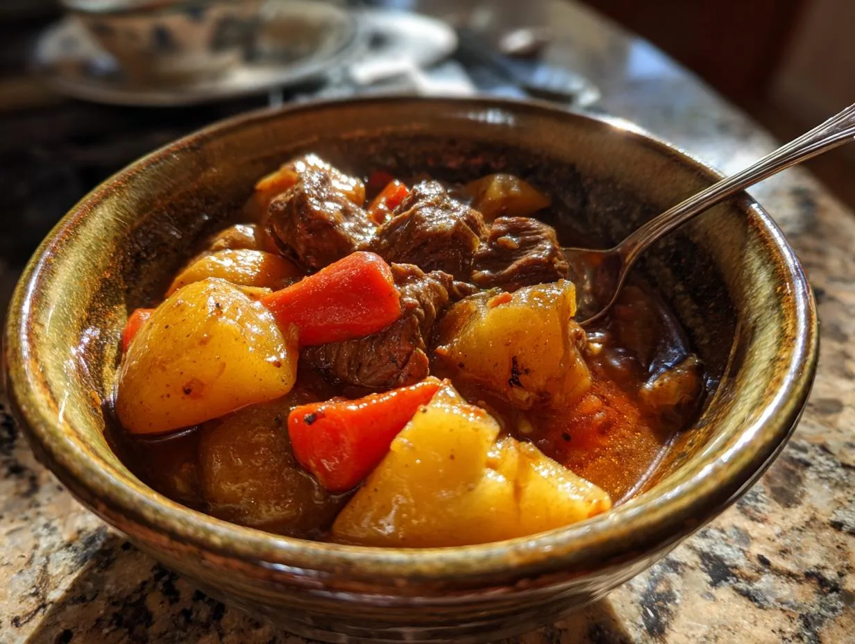 Perfect Slow Cooker Beef Potato Stew in Just 6 Hours