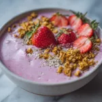 Strawberry Banana Breakfast Smoothie Bowls