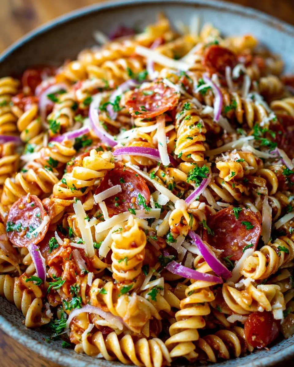 Summer Italian Pasta Salad Bowl - detail 1