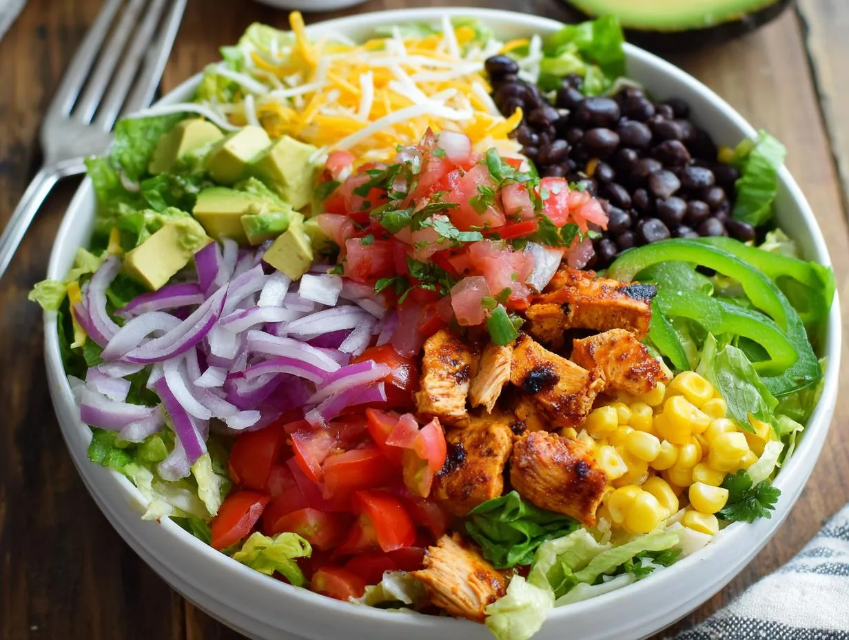10-Minute Tex Mex Chicken Taco Salad – Craveworthy & Fresh