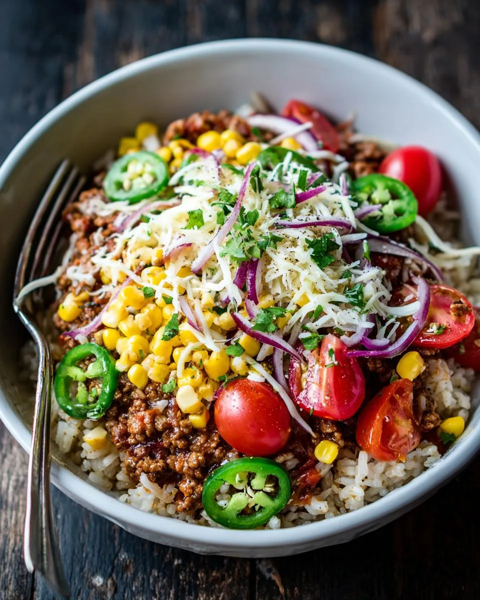 Turkey Burger Rice Bowls - detail 1
