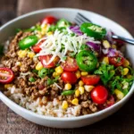 Turkey Burger Rice Bowls